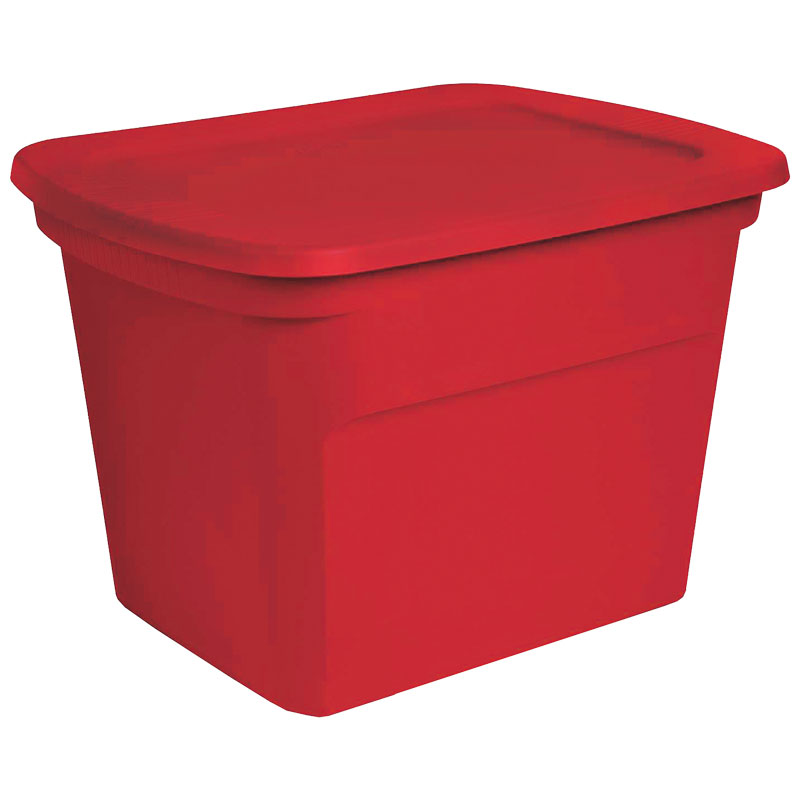 18 Gal. Sterilite Red Storage Tote 
