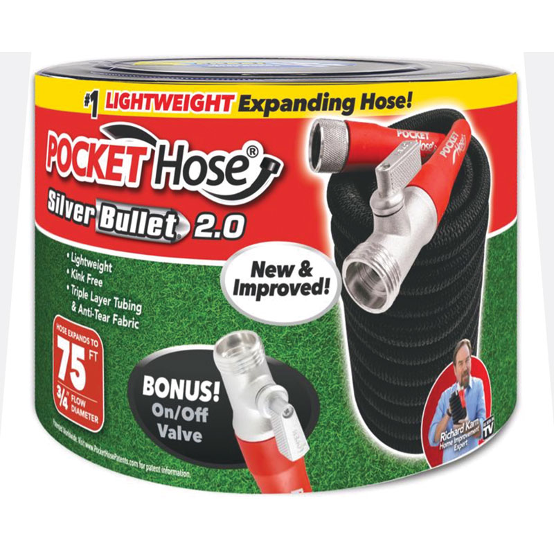 75' Pocket Hose® Silver Bullet 2.0 Expandable Flexible Garden Hose