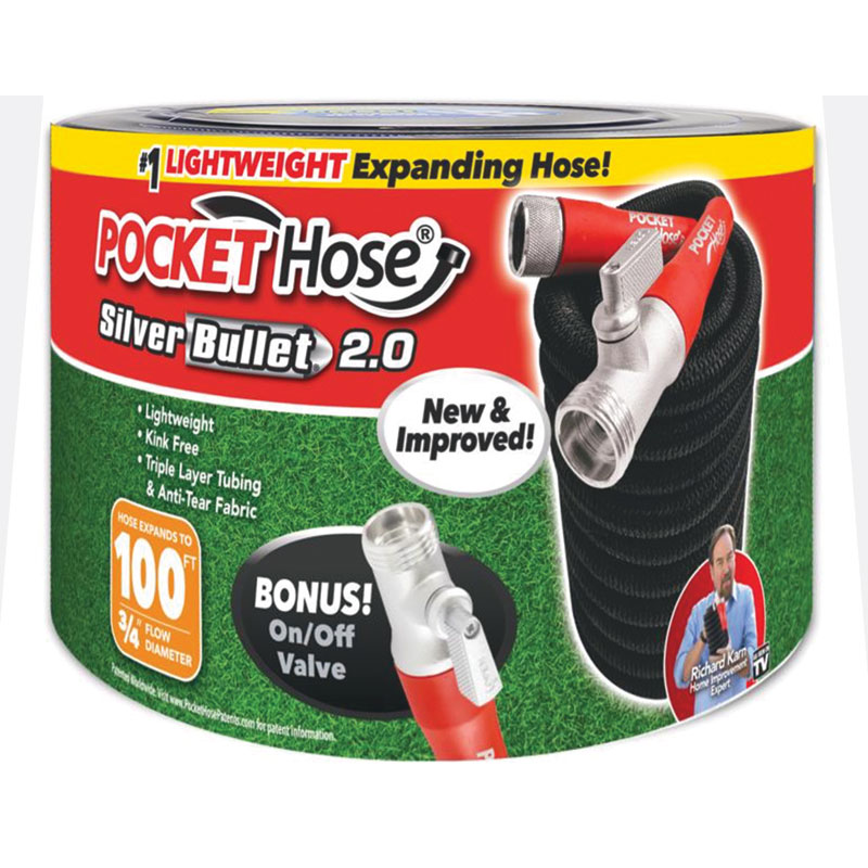 100' Pocket Hose® Silver Bullet 2.0 Expandable Flexible Garden Hose