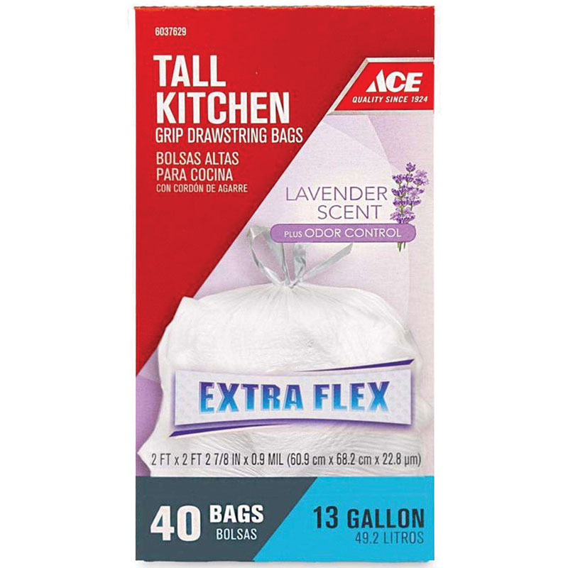 Ace® Tall Kitchen Bags Lavender Scent, 40-Ct. 13-Gal.
