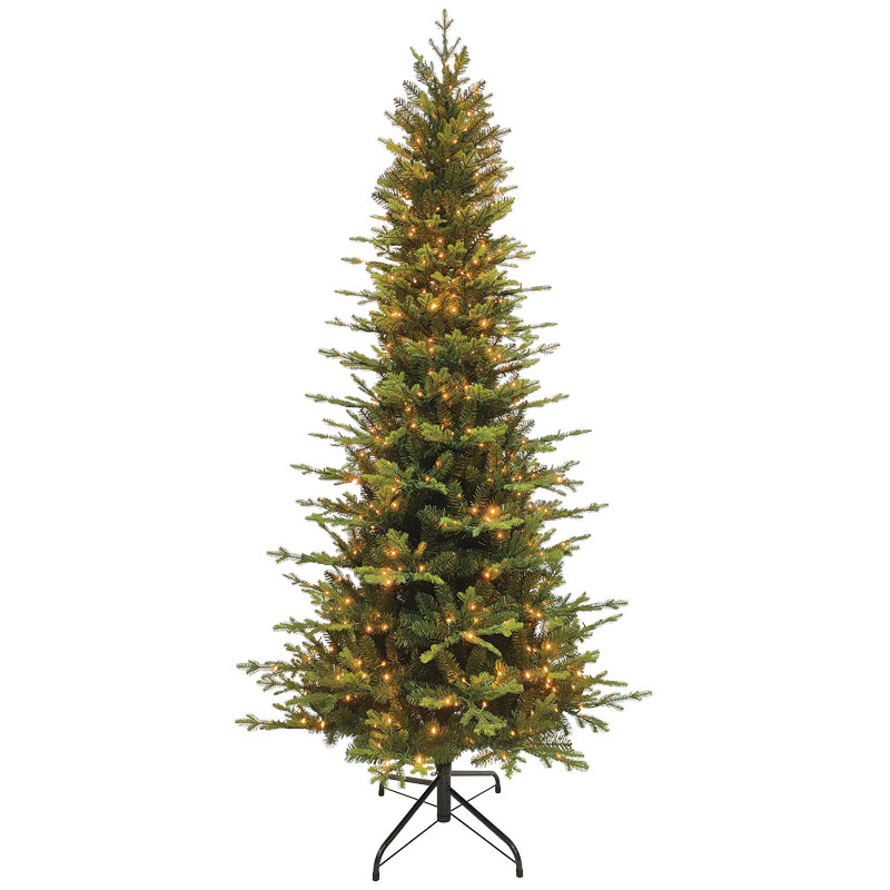 7.5' Holiday Bright Lights Slim LED Easton Spruce Casacading Color Changing Christmas Tree