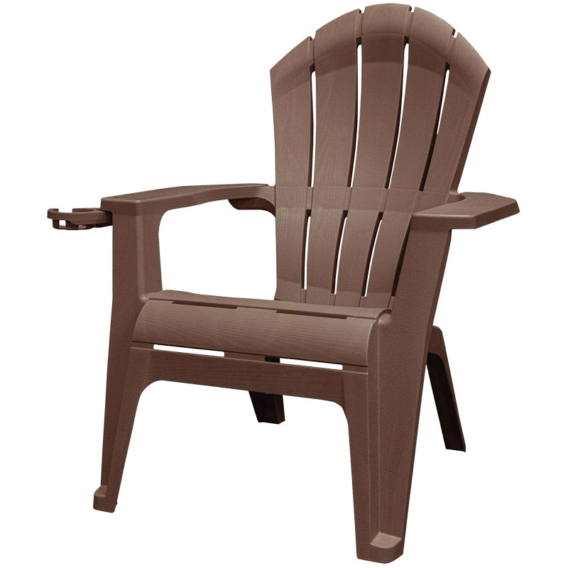 Adams Mfg. RealComfort Deluxe Earth Brown Resin Frame Adirondack Chair