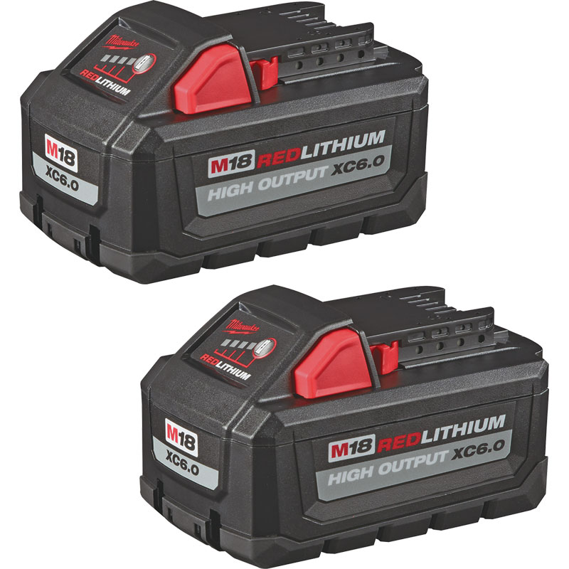 Milwaukee® M18™ REDLITHIUM™ High Output XC6.0 Battery Pack, 2-Pk.