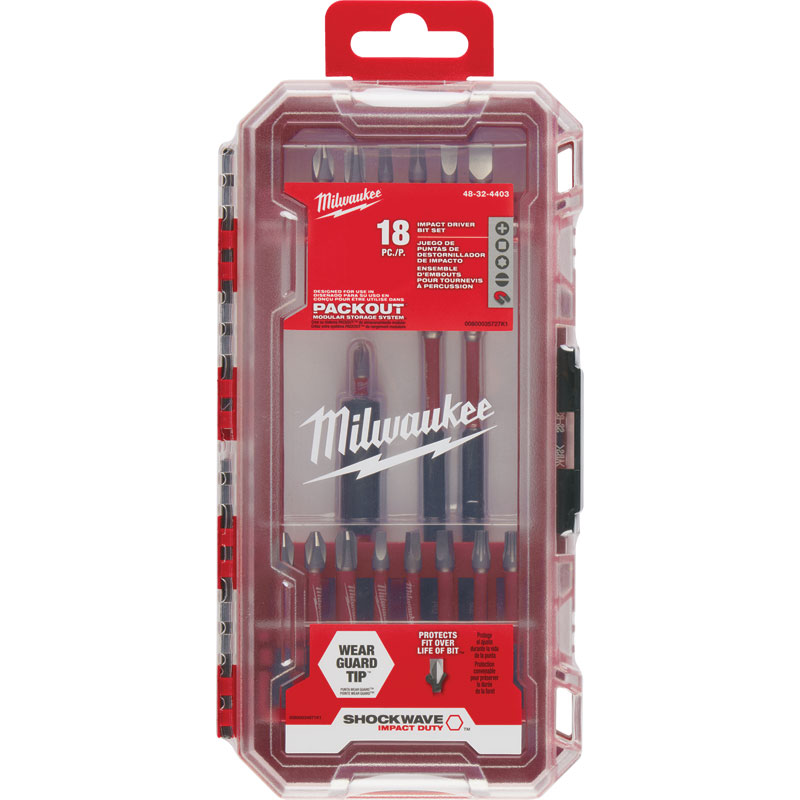 18 Pc. Milwaukee® SHOCKWAVE™ Impact Duty Driver Bit Set