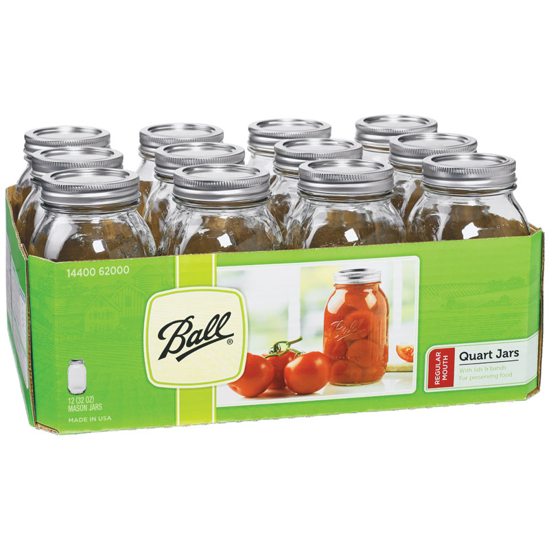 Ball® Regular Mouth Mason Jars, 12 Pk. 1 Qt.