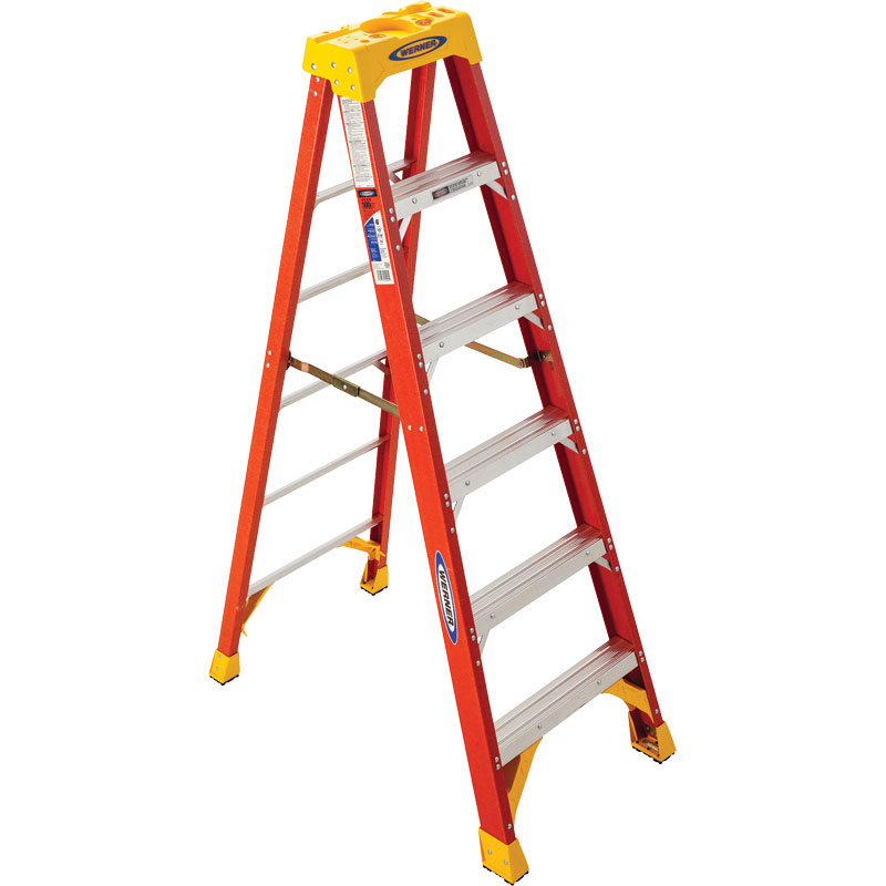 6' Werner® Fiberglass Step Ladder 