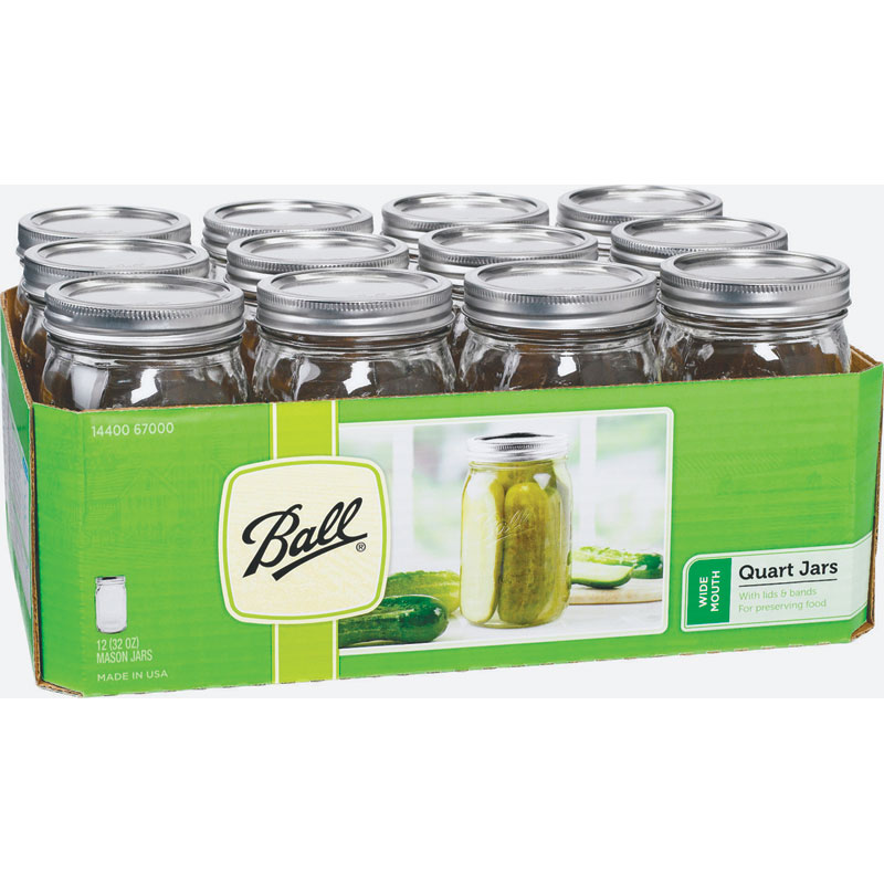 Ball® Wide Mouth Mason Jars, 12 Pk. 1 Qt.