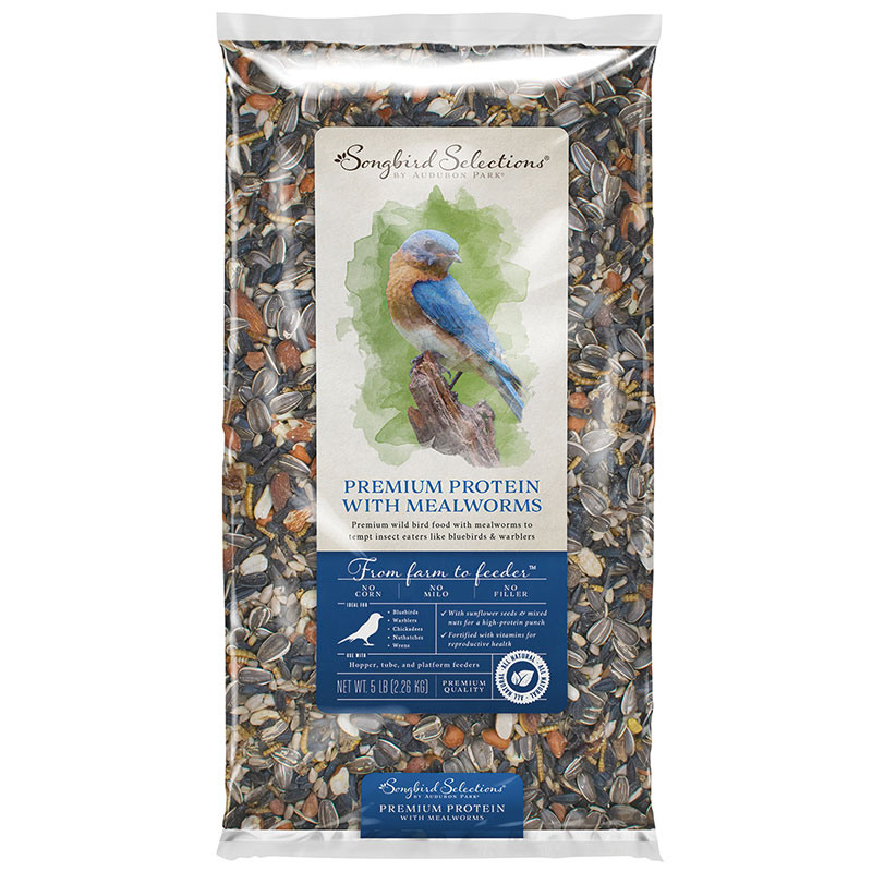 5 Lb., Audubon Park Songbird Selections® Premium Protein with Mealworms Bird Seed