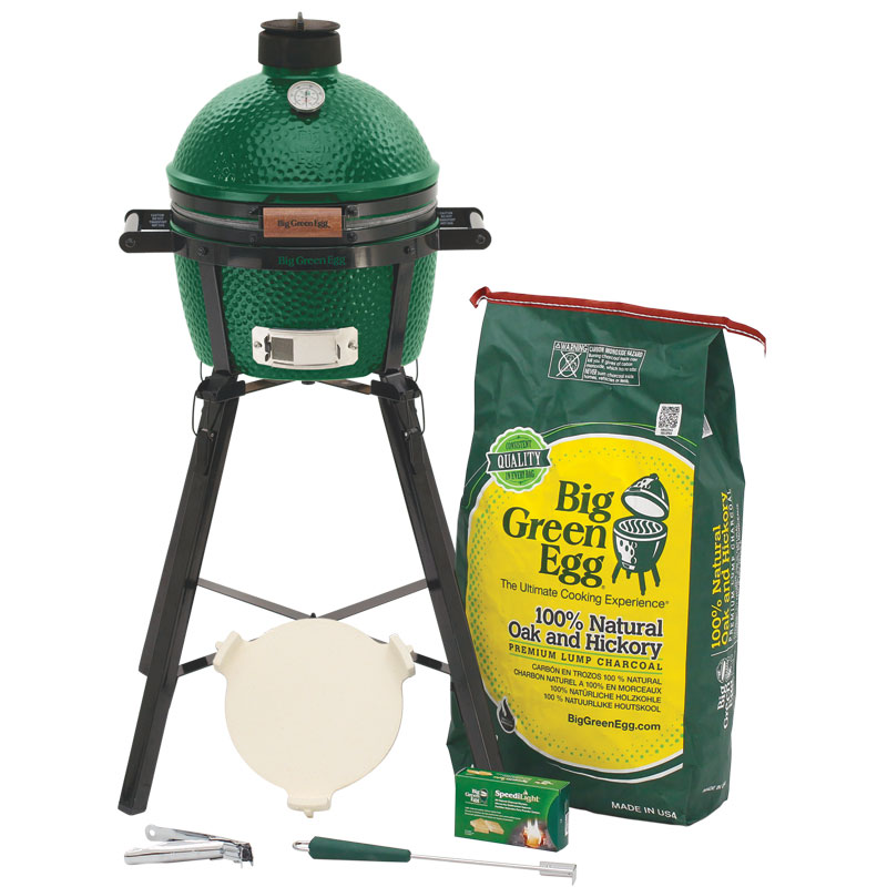 Big Green Egg® MiniMax EGG Package with Folding Nest Charcoal Kamado Grill & Smoker Green