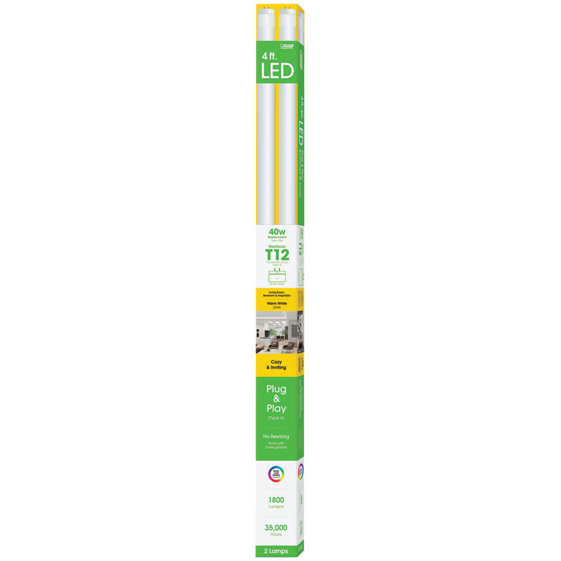 4 Ft. 2 Pk. Feit Electric® LED T12 Bulbs