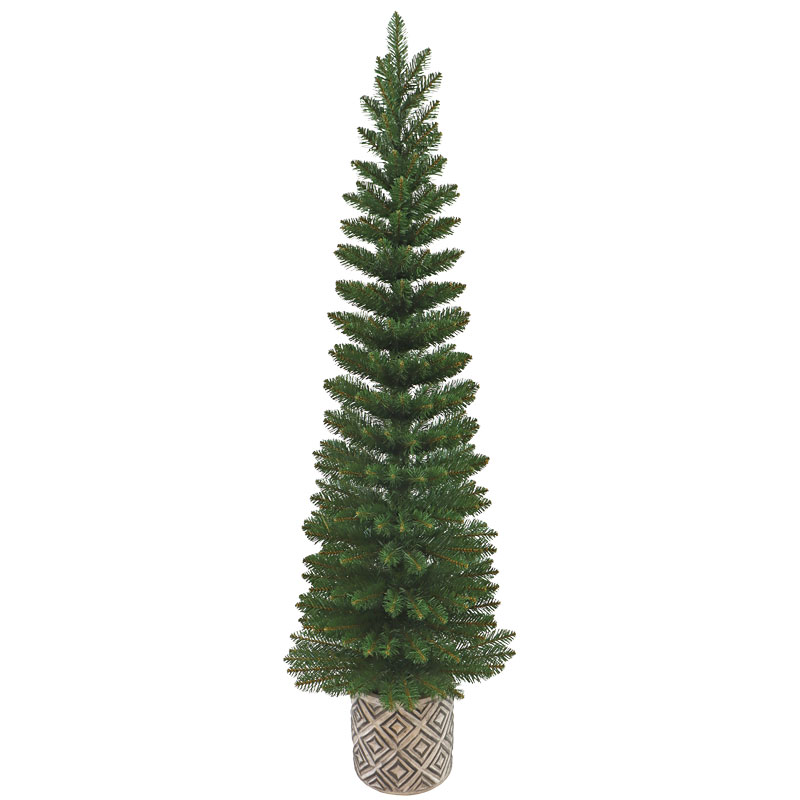 5' Celebrations Slim LED Diamond Potted Color Changing Entrance Tree