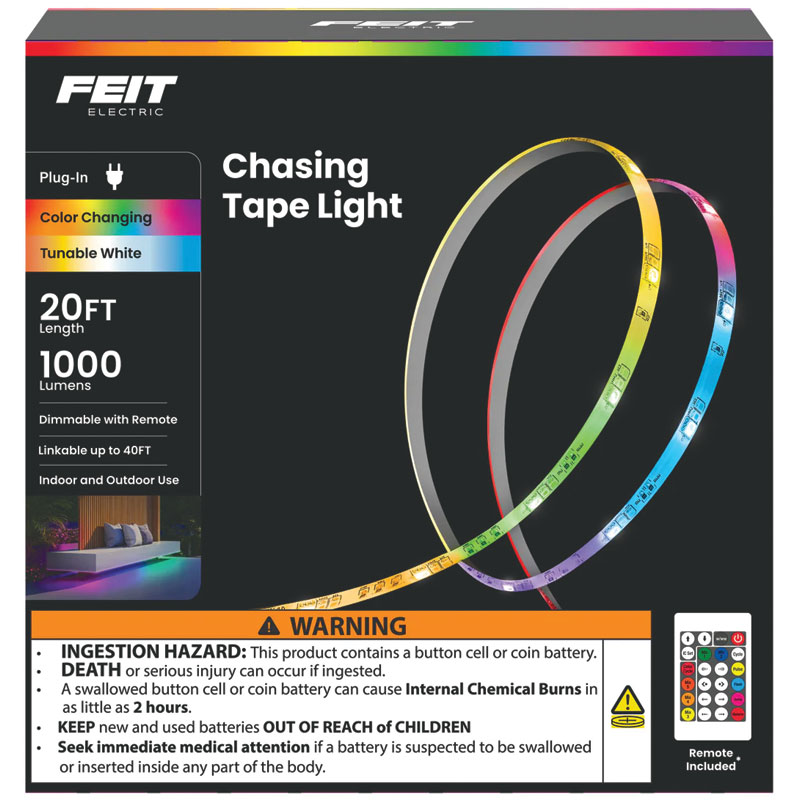 20' Feit® Color Changing LED Tape Light