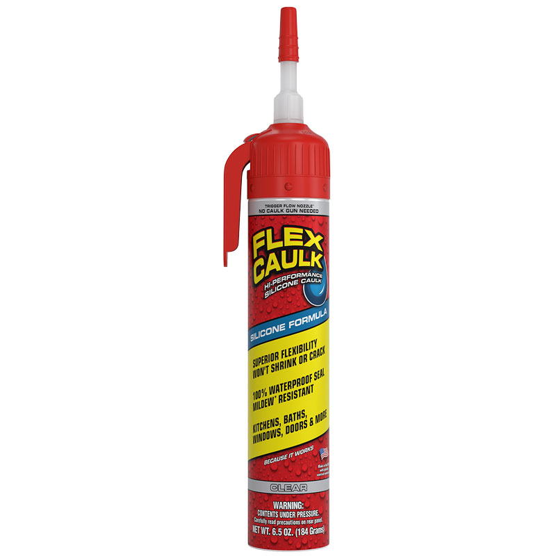 6.5 Oz. Flex Caulk® Clear Silicone All Purpose Caulk
