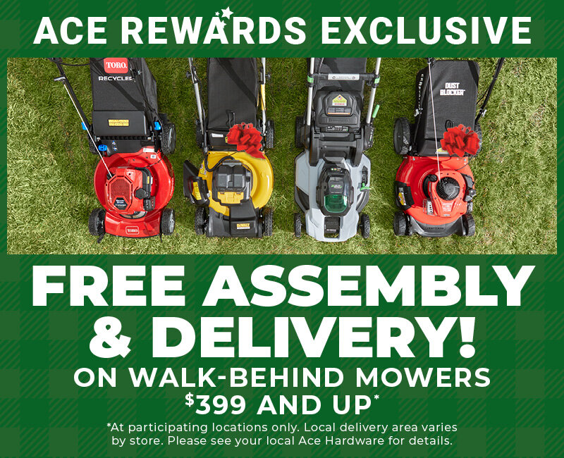 Free Assembly & Delivery on Mowers - Holiday
