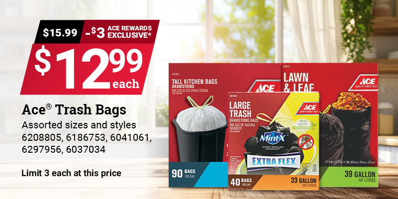 Ace® Trash Bags Feature