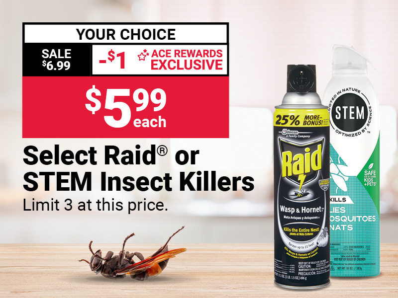 Save $1 on Select Raid® or Stem Insect Killers