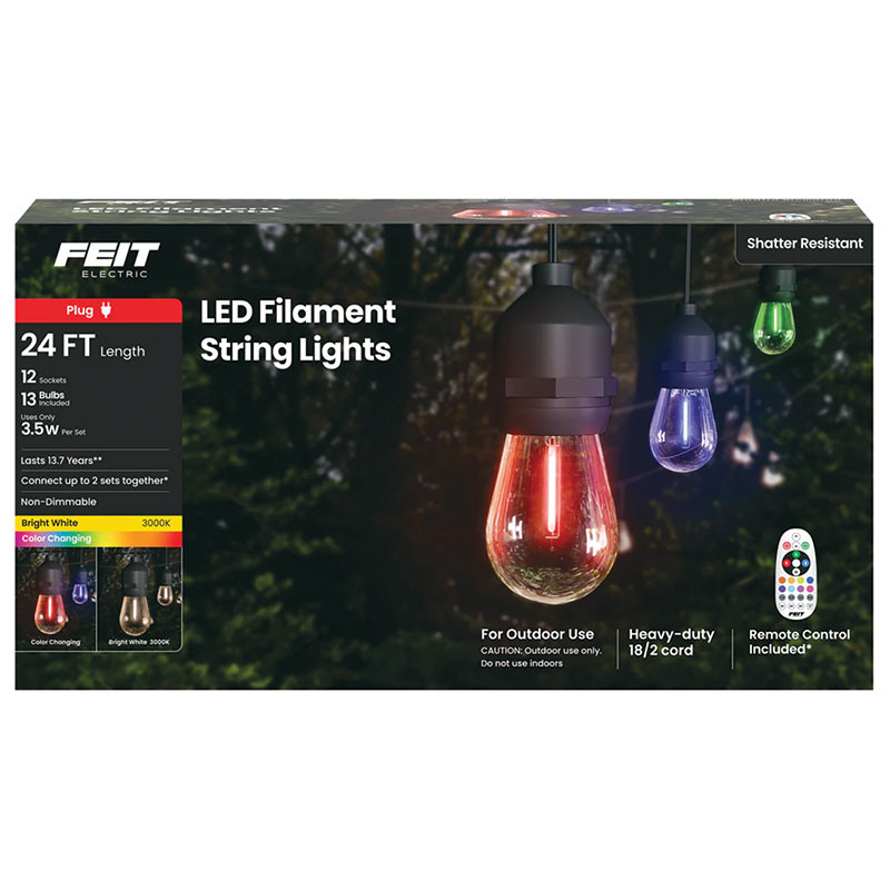 13 Ct. Feit® LED String Lights With Remote Contol Multicolored Lights
