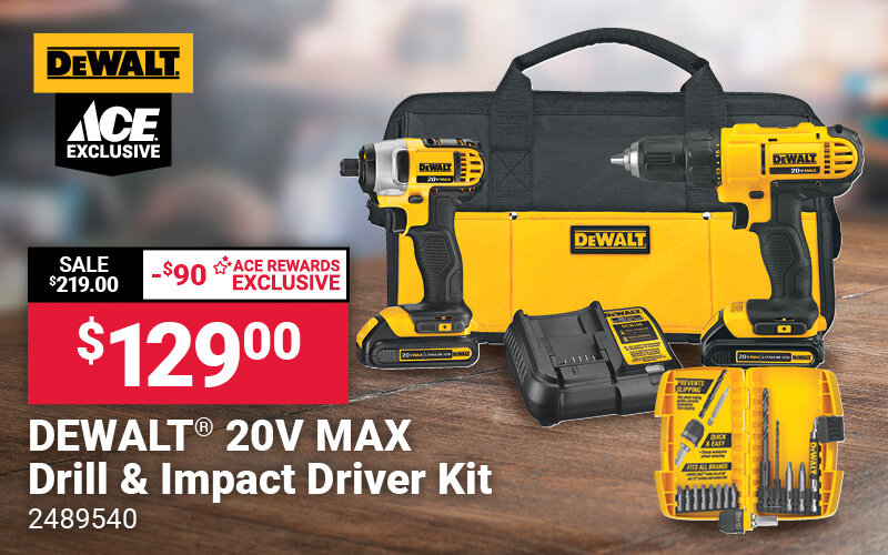 DEWALT® 20V MAX Drill & Impact Impact Driver Kit