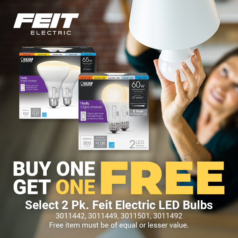 Buy One Get One Free Select Feit Electric LED Packs
