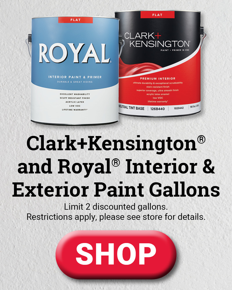 50% Off Paint Supplies - Paint Gallons