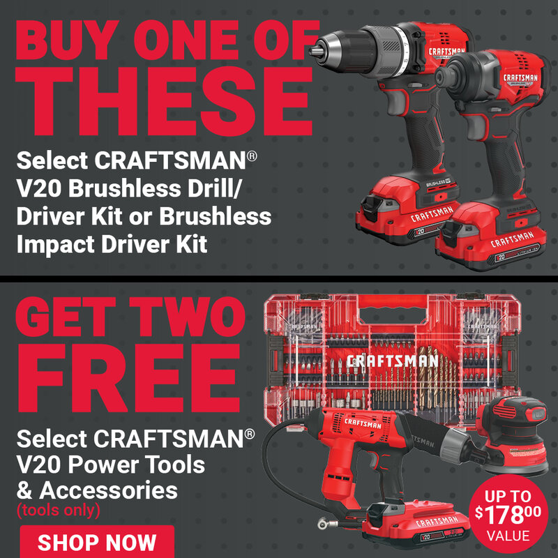 CRAFTSMAN® Get Two Free Tools