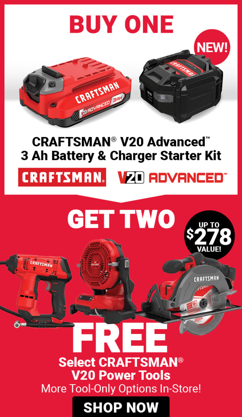 CRAFTSMAN® V20 Advanced™ 3 Ah Battery & Charger Starter Kit