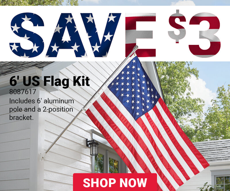 6' US Flag Kit