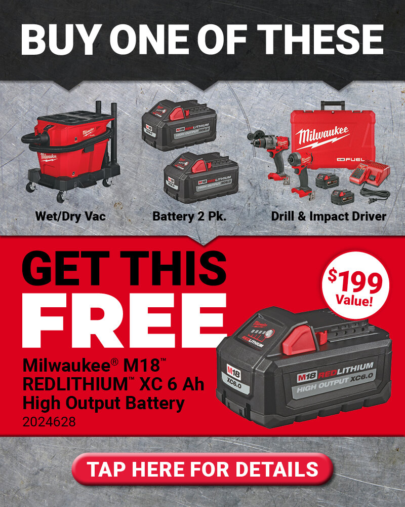 Milwaukee® FREE Battery Promo