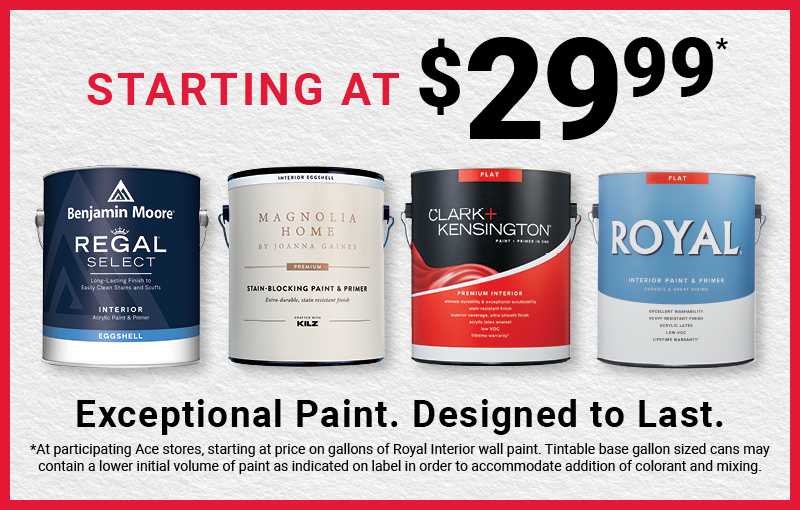 Paint starting at $29.99